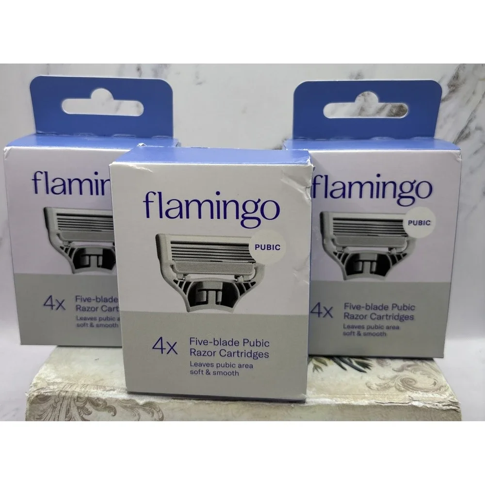 Flamingo Women's Razor Blade Refills 5-Blade Cartridges 3 x 4 Packs (12 Total)